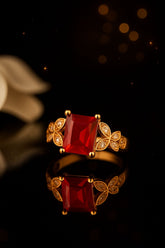 Zircon Ring-175 (Maroon)